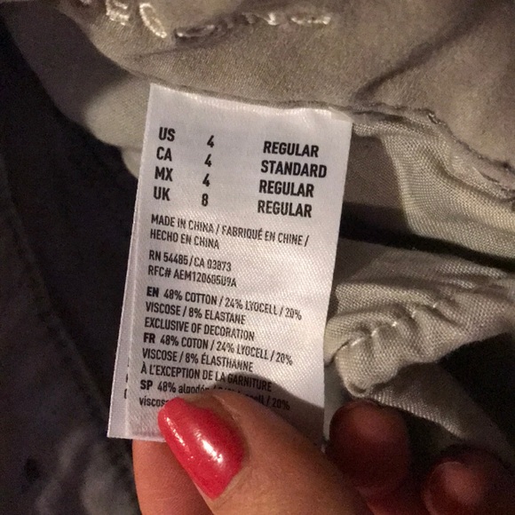 Gray American Eagle Jeggings - Picture 3 of 3